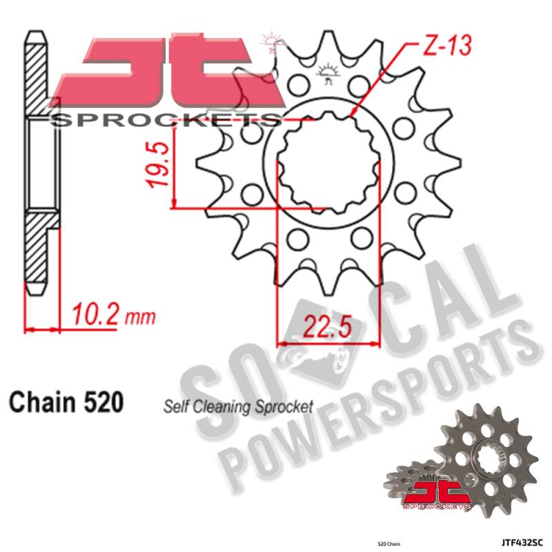 JT Sprockets Lightweight Front Sprocket JTF432.15SC