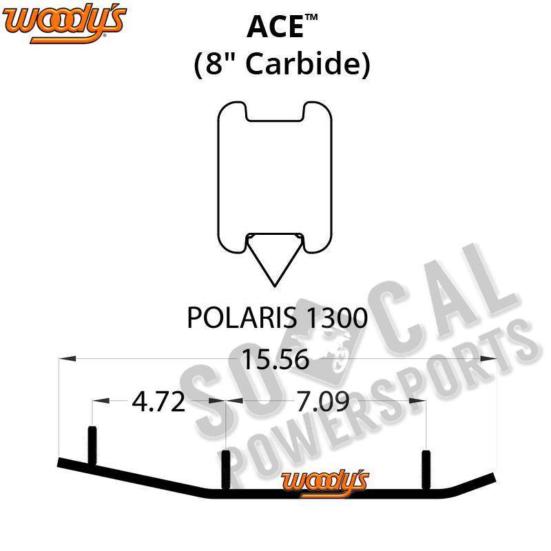 Woodys AP8-1300 Ace Flat-Top Carbide Runners