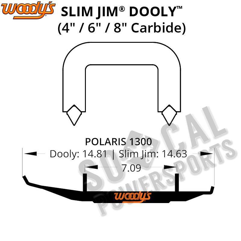 Woodys Slim Jim Dooly Carbide Runners 6" SP6-1300 