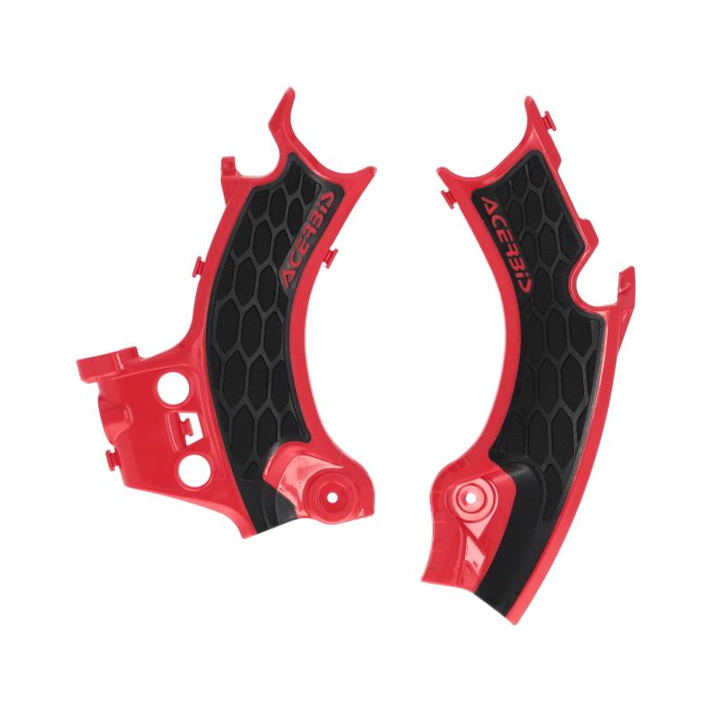 Acerbis X-Grip Frame Guard - Red/Black Motorcycle Frame Protection With Additional Grip