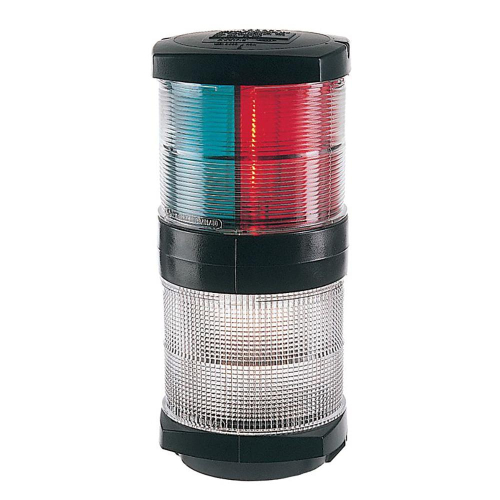 Hella Marine - Hella Marine Tri-Color Navigation Light/Anchor Navigation Lamp- Incandescent - 2nm - Black Housing - 12V
