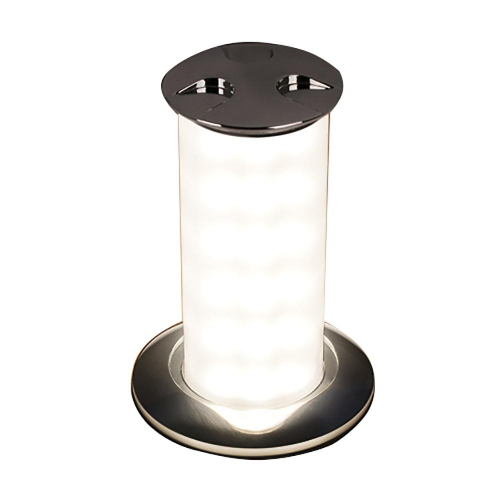 Quick - Quick Secret 3W Retractable Lamp w/Automatic Switch IP66 Mirrored Chrome Finish - Warm White LED