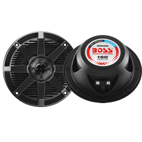 Boss Audio - Boss Audio MR52B 5.25" 2-Way 150W Marine Full Range Speaker - Black - Pair