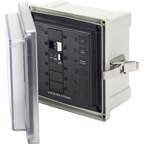 Blue Sea Systems - Blue Sea 3118 SMS Surface Mount System Panel Enclosure - 120V AC / 50A ELCI Main - 2 Blank Circuit Positions