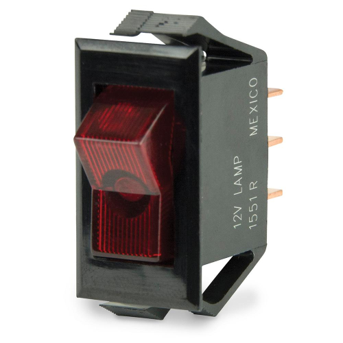 BEP Marine - BEP Illuminated SPST Rocker Switch - Red LED - 12V - OFF/ON