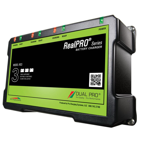 Dual Pro - Dual Pro RealPRO Series Battery Charger - 18A - 3-6A-Banks - 12V-36V