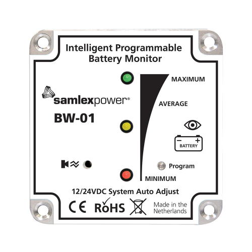 Samlex America - Samlex Battery Monitor - 12V or 24V - Programmable