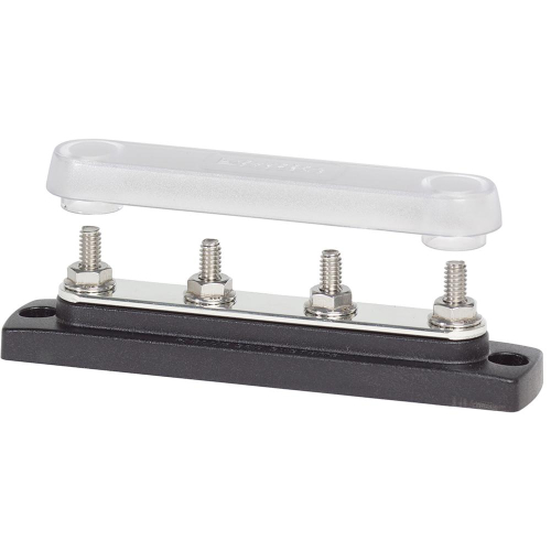 Blue Sea Systems - Blue Sea 2307 Common 150A BusBar - (4) 1/4"-20 Studs w/Cover