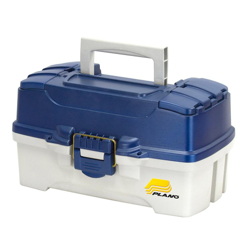 Plano - Plano 2-Tray Tackle Box w/Duel Top Access - Blue Metallic/Off White