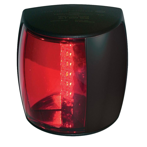 Hella Marine - Hella Marine NaviLED PRO Port Navigation Lamp - 3nm - Red Lens/Black Housing