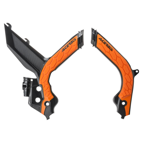 Acerbis - Acerbis X-Grip Frame Guards - Black/Orange 16 - 2733445229