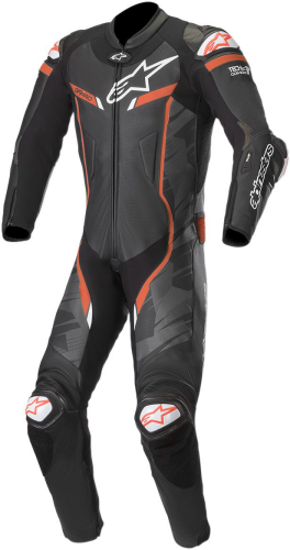 Alpinestars - Alpinestars GP Pro V2 Leather Suit Tech-Air Compatible - 3155019-994-48 Black/Camo/Red Fluo Size 48