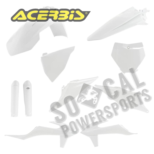 Acerbis - Acerbis Full Plastic Kit - White - 2726490002