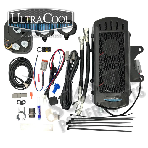 UltraCool - UltraCool Frame Mounted Oil Cooler Kit - Gloss Black - SMT-1G