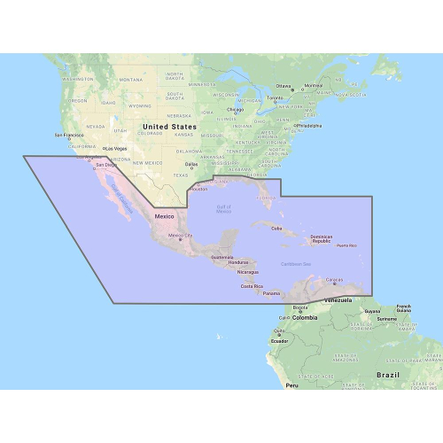 Furuno - Furuno Central America, Caribbean &amp; Part of Mexico Vector Chart - 3D Data &amp; Standard Resolution Satellite Photos - Unlock Code