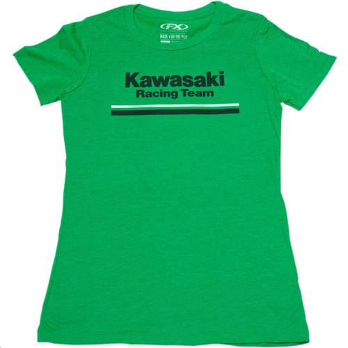 Factory Effex - Factory Effex Kawasaki Stripes Womens T-Shirt - 22-87150 Mint Green Small