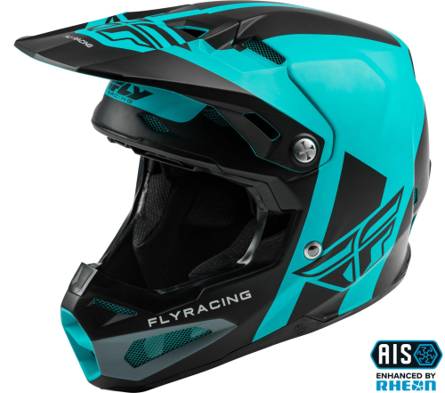 Fly Racing - Fly Racing Formula Origin Helmet - 73-4407-4 Black/Teal X-Small