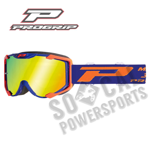 Pro Grip - Pro Grip 3404 Menace Goggles - PZ3404AFFL Blue/Orange / Fluorescent Orange Lens OSFA