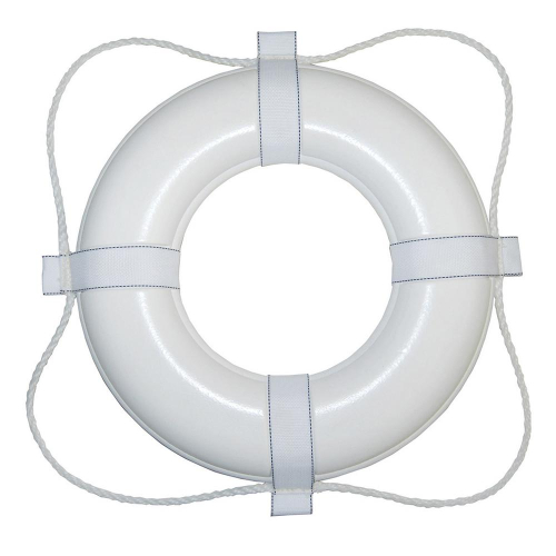 Taylor Made - Taylor Made Foam Ring Buoy - 24" - White w/White Grab Line