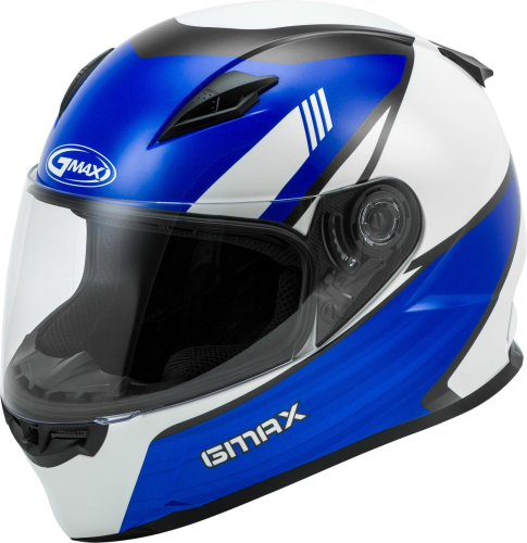 G-Max - G-Max GM-49Y Deflect Youth Helmet - G1493510 White/Blue Small