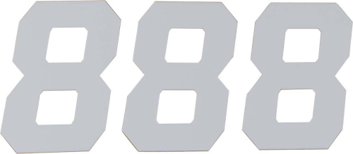 DCOR - DCOR Race Series Individual Numbers 6in. - No.8 - White - 45-36-8