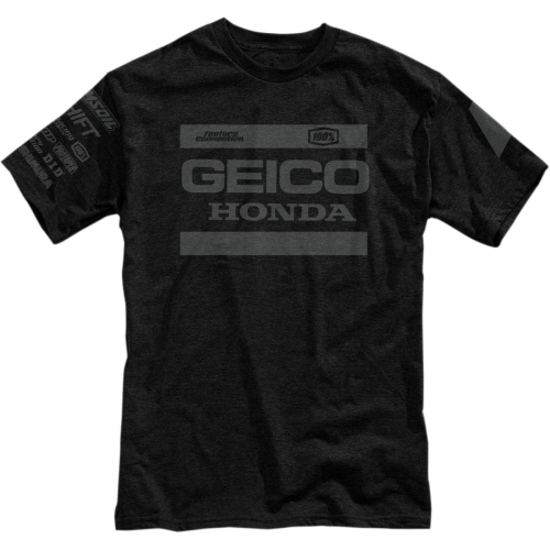 100% - 100% Geico Tech T-Shirt - 32904-001-11 Black Medium