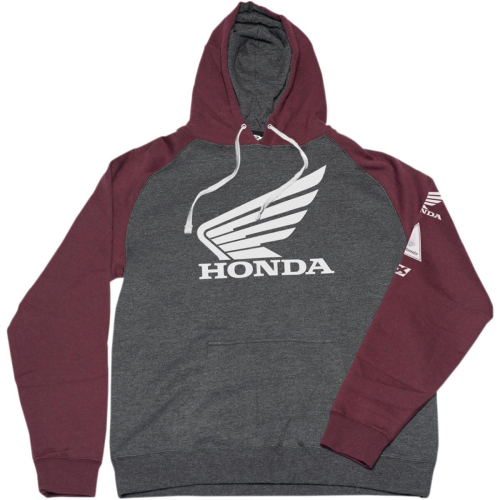 Factory Effex - Factory Effex Honda Wing Pullover Hoody - 22-88314 Charcoal/Burgandy Large