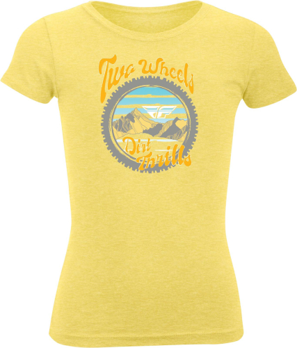 Fly Racing - Fly Racing Fly Girls Dirt Thrills T-Shirt - 352-1203YS Yellow Small