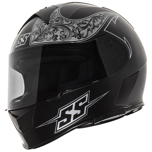 Speed & Strength - Speed & Strength SS900 Scrolls Helmet - 1111-0622-4656 Black/Gray 2XL