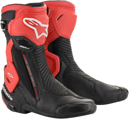 Alpinestars - Alpinestars SMX Plus Vented Boots - 2221119-13-40 Black/Red Size 6.5