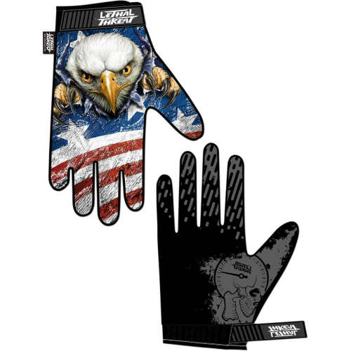 Lethal Threat - Lethal Threat USA Eagle Gloves - GL15011L USA Eagle - Multi Large