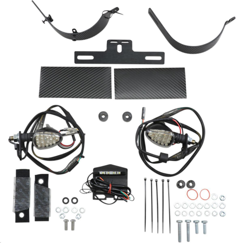 Targa - Targa Tail Kit with LED Turn Signals - Black/Clear - 22-166LED-L