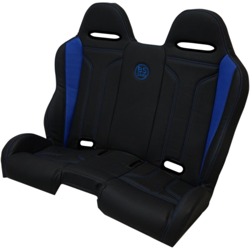 BS Sand - BS Sand Performance Front/Rear Bench Seat - Double T - Black/Blue - PEBEBLDTX