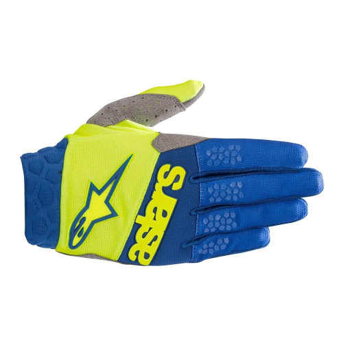 Alpinestars - Alpinestars Racefend Gloves - 3563519-557-XL Yellow Fluo/Blue X-Large