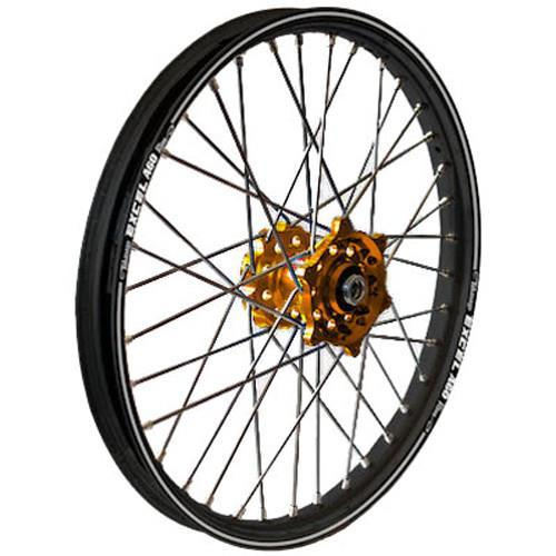 Dubya - Dubya MX Rear Wheel with Excel Takasago Rim - 2.15x19 - Gold Hub/Black Rim - 56-3117GB