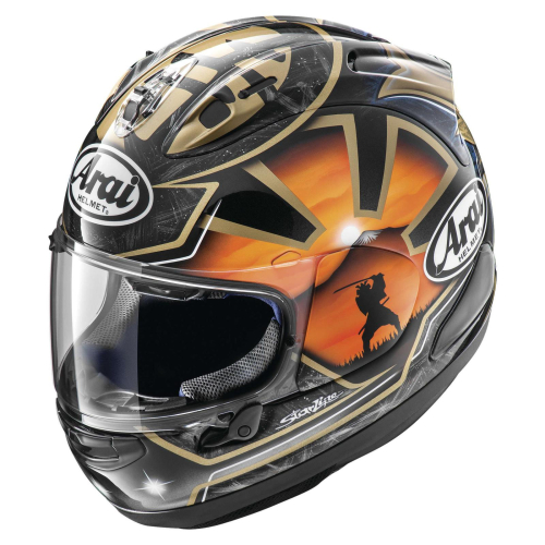 Arai Helmets - Arai Helmets Corsair-X Dani Samurai-2 Helmet - 685311162793 Black/Orange Large
