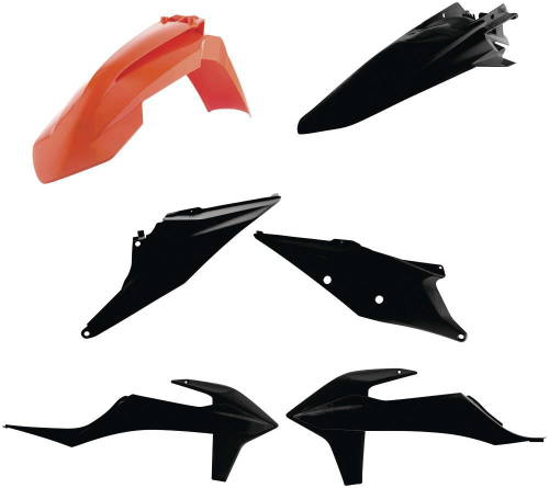 Acerbis - Acerbis Plastic Kit - Orange/Black - 2726505225