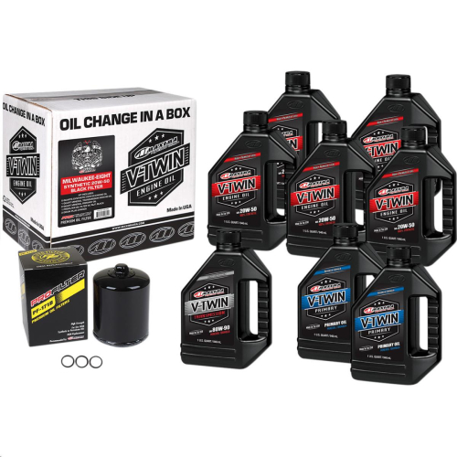 Maxima - Maxima M-Eight Mineral Oil Change Kit with Black Filter - 90-129018PB