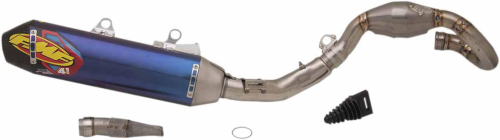 FMF Racing - FMF Racing Factory 4.1 RCT Full System - Blue Anodized - Carbon Endcap - 045637