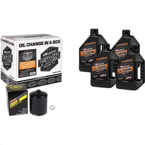 Maxima - Maxima Evolution Mineral Quick Oil Change Kit with Black Filter - 90-069014PB