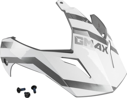 G-Max - G-Max Visor with Screws for GM-11/S Helmets - Trapper White/Silver - G011104