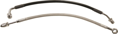 Goodridge - Goodridge Stainless Steel Braided Hydraulic Clutch Line Kit - 2in. Over Stock - Clear Coated - HD0005-1CCH+2