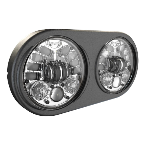 J&M - J&M 5.75in. LED Headlight - Dual - Chrome - 0553961