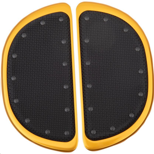 Cyclesmiths - Cyclesmiths Banana Board Rear Floorboard Covers - Gold with Rivets - 106-G