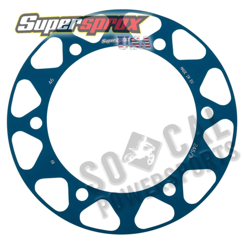 Supersprox - Supersprox Edge Disc Insert - 46T Rear Sprocket - Blue - RACD245346BLU