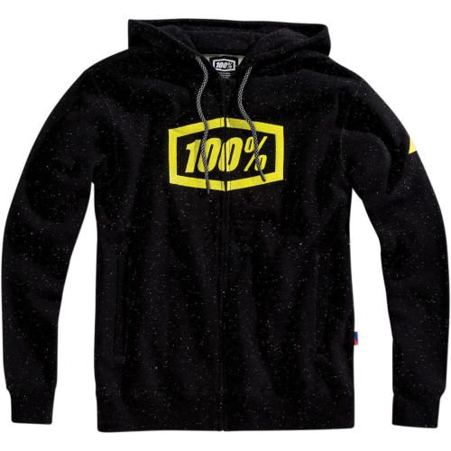 100% - 100% Fleece Zip Syndicate Hoody - 36017-027-11 Black/Green Medium