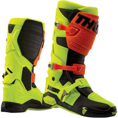 Thor - Thor Radial Boots - 3410-2264 Flo Orange/Flo Yellow Size 9