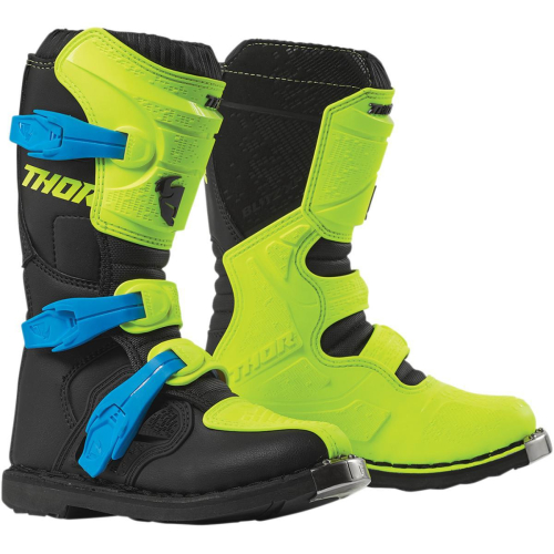 Thor - Thor Blitz XP Youth Boots - 3411-0520 Flo/Black Size 4