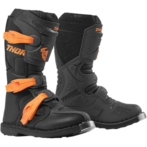Thor - Thor Blitz XP Youth Boots - 3411-0513 Charcoal/Orange Size 4