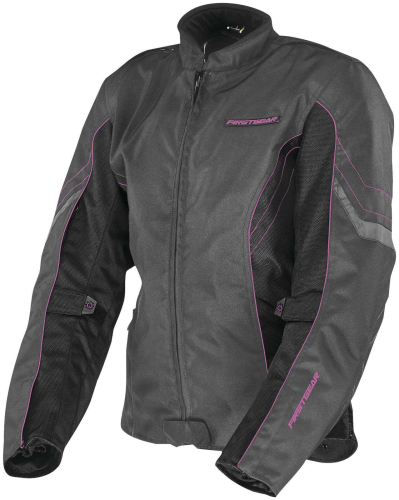 Firstgear - Firstgear Contour Womens Jacket - 1001-1219-6553 Charcoal/Black/Pink Medium
